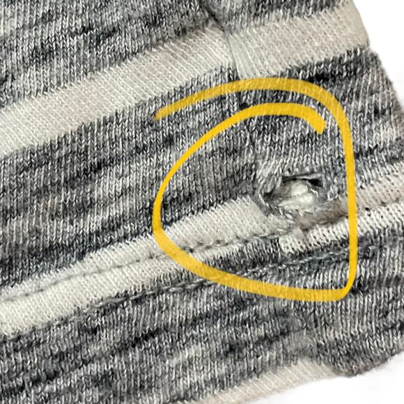 James Perse Striped Tucked Maxi Dress - Gray/White - 1 (Small) - Picture 6 of 13